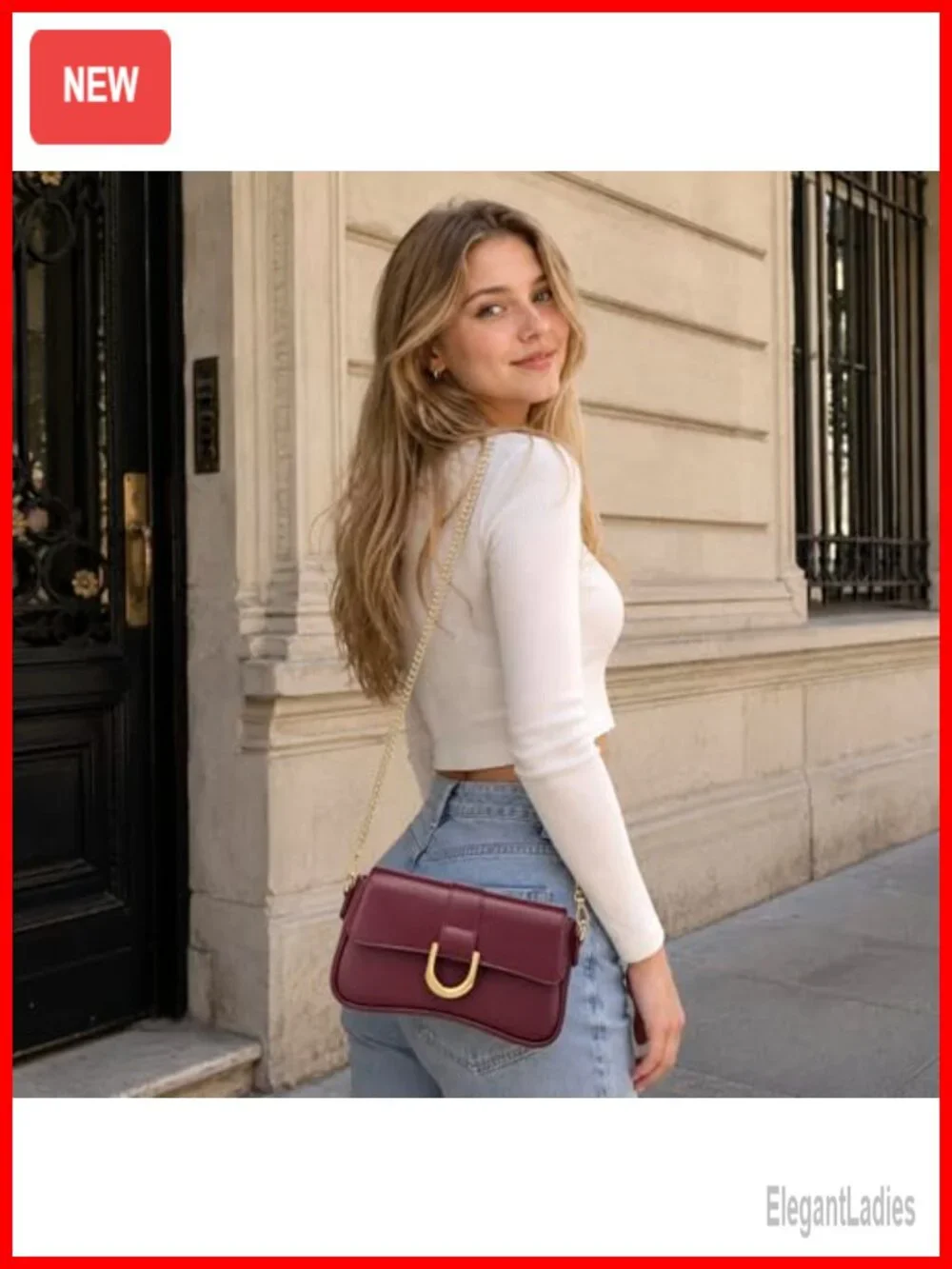 Small Hobo Shoulder Bag Vegan Leather Retro Clutch Purse Removable Strap